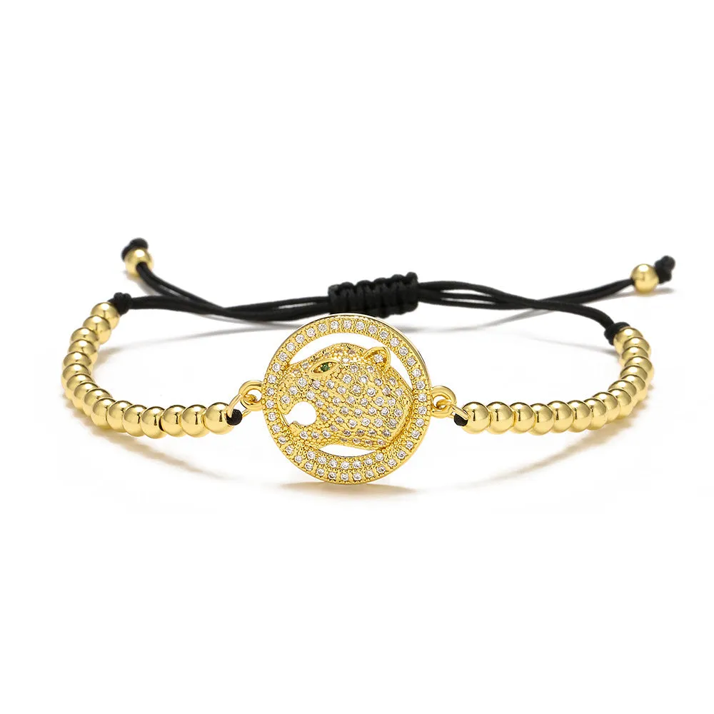 Minimalist Women Leopard Geometric Copper Bracelets