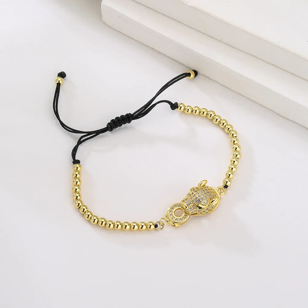 Minimalist Women Leopard Geometric Copper Bracelets