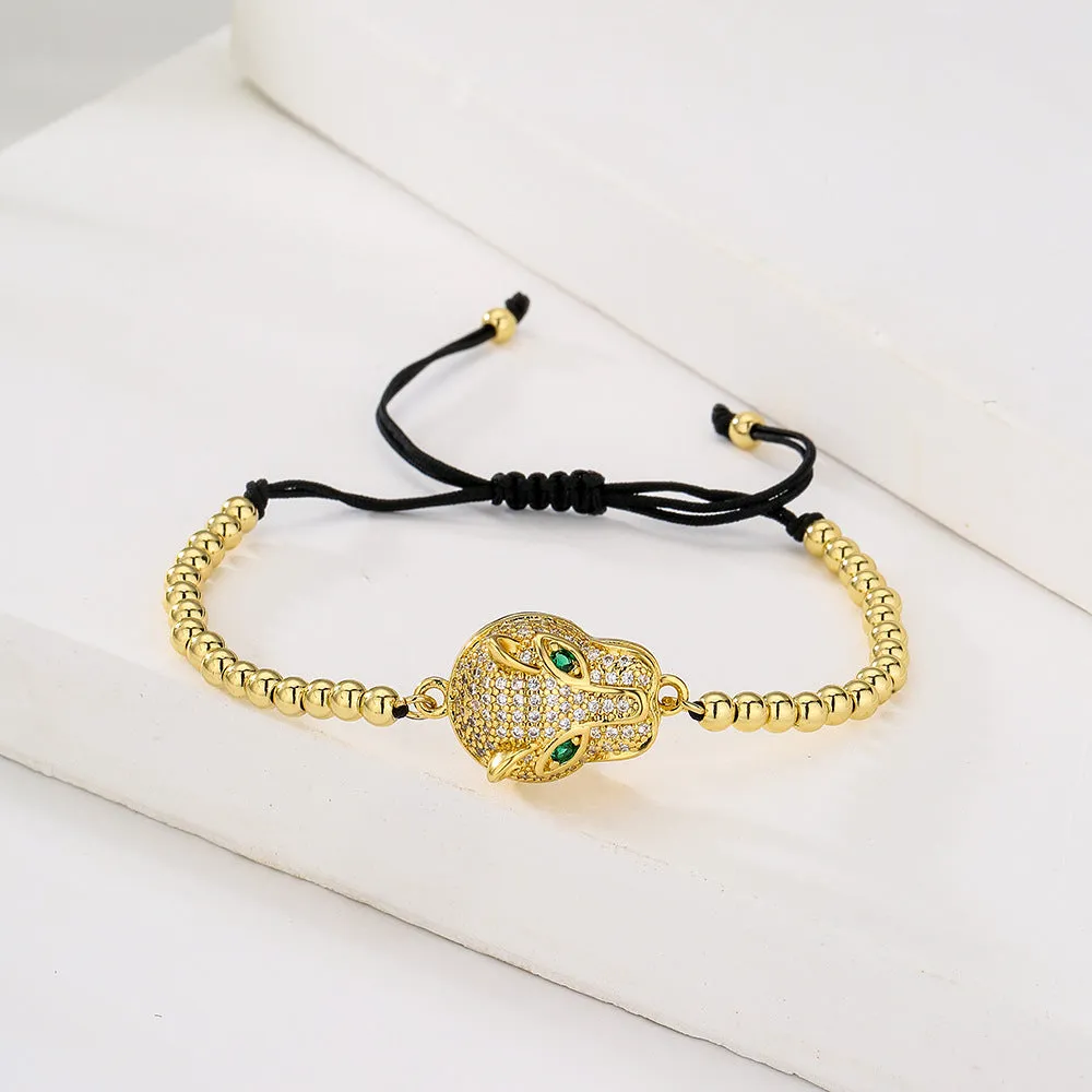 Minimalist Women Leopard Geometric Copper Bracelets