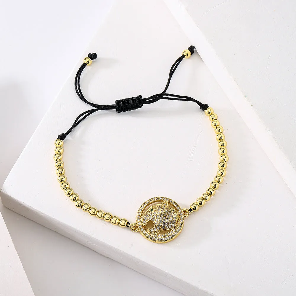 Minimalist Women Leopard Geometric Copper Bracelets