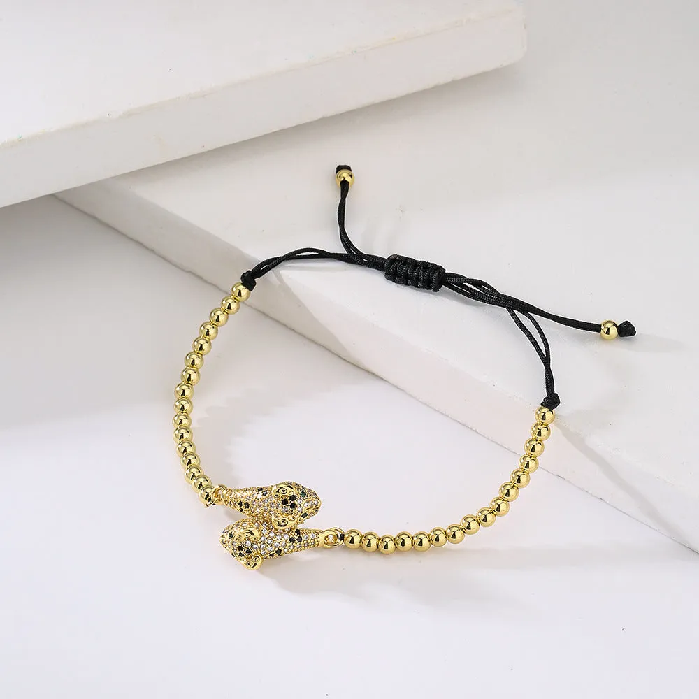 Minimalist Women Leopard Geometric Copper Bracelets