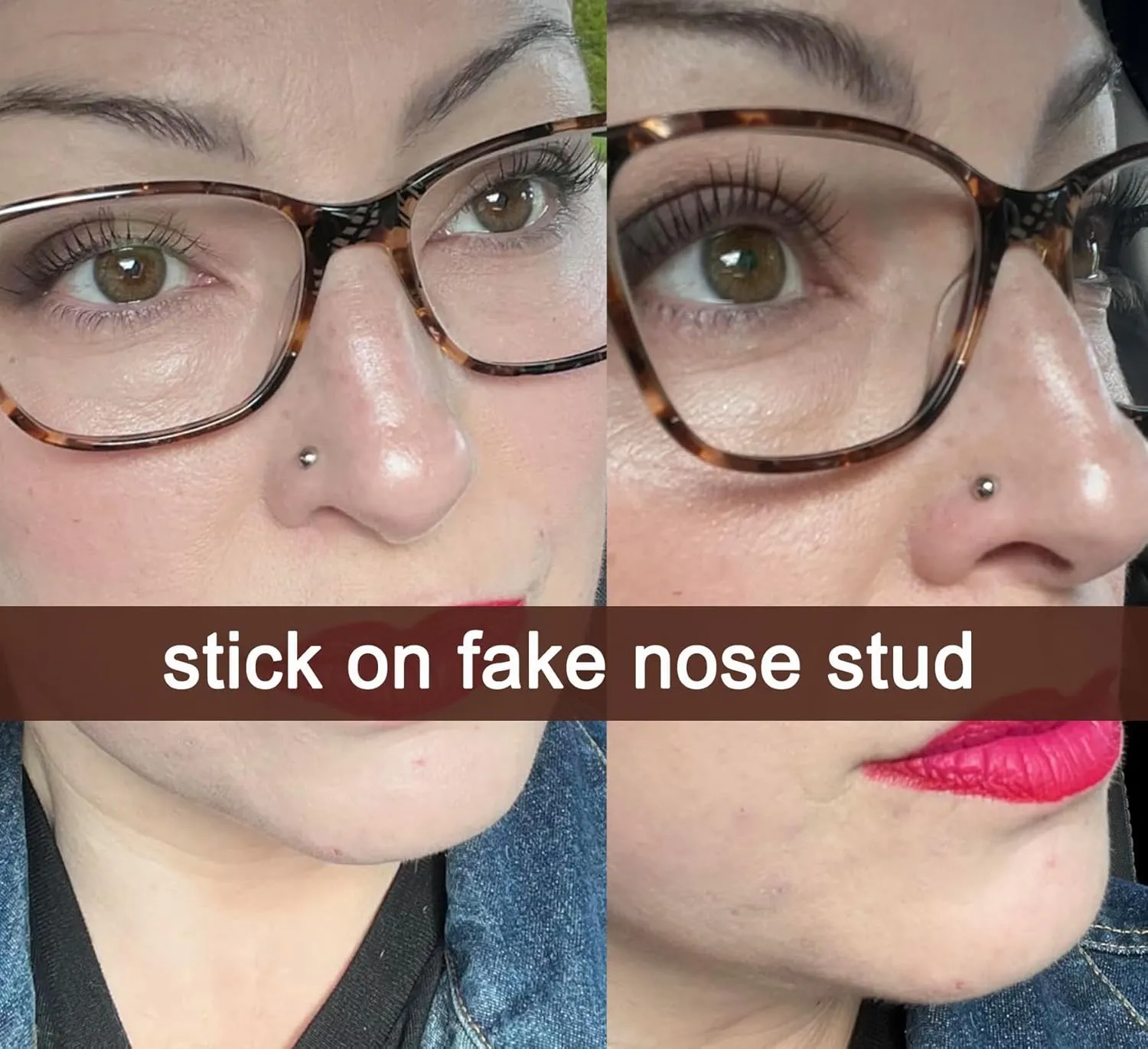 MODRSA Fake Piercings - Face, Nose, Lip, Eyebrow & Septum Rings & Studs - Stick On Face Gems & Hair Jewels