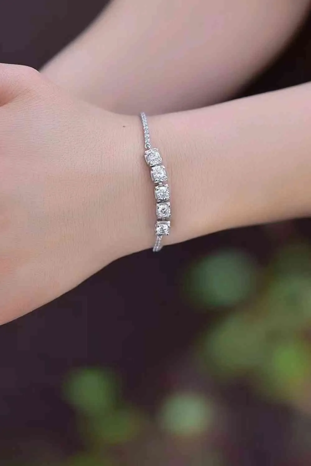 Moissanite 5 Carat  Lobster Clasp Bracelet