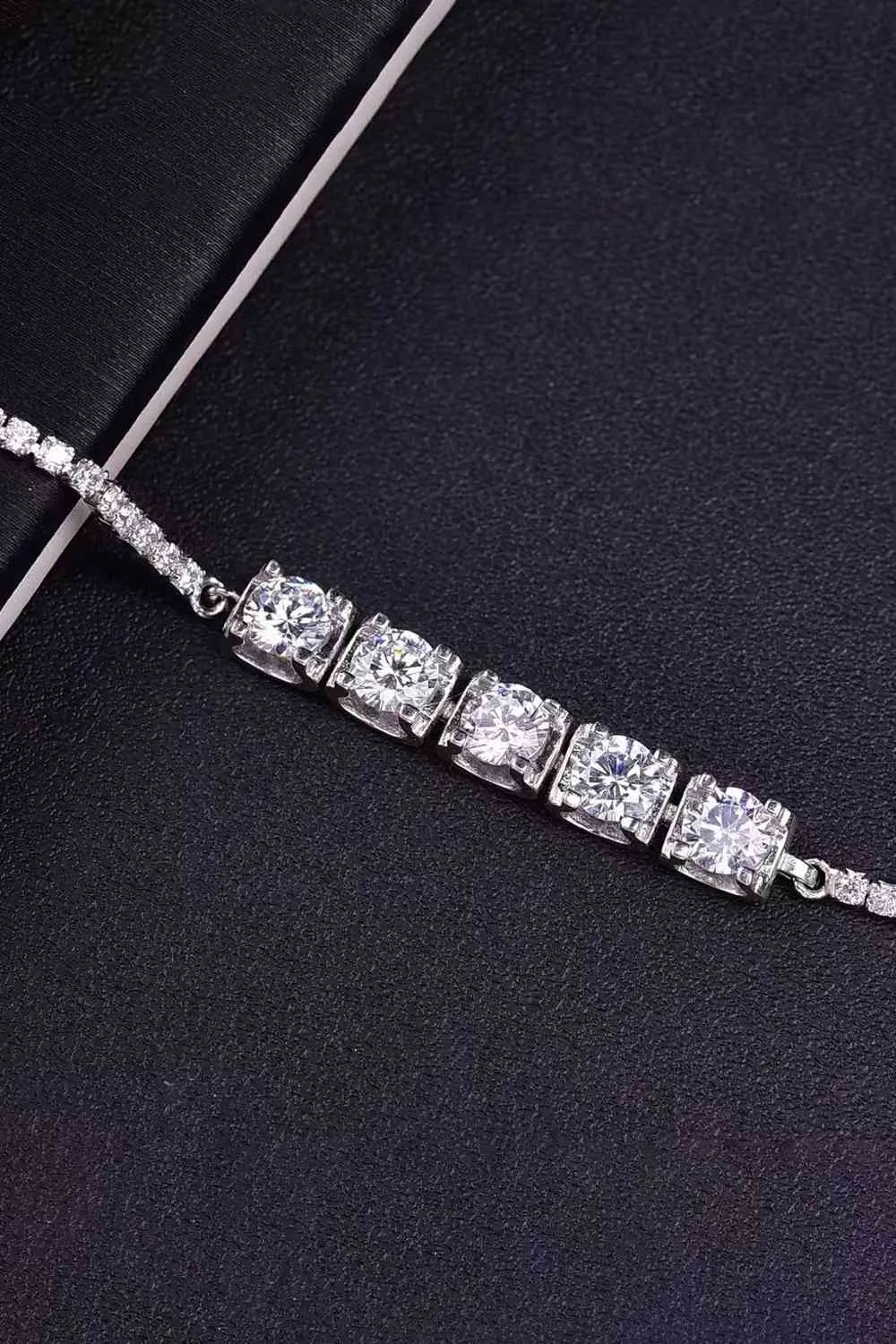 Moissanite 5 Carat  Lobster Clasp Bracelet