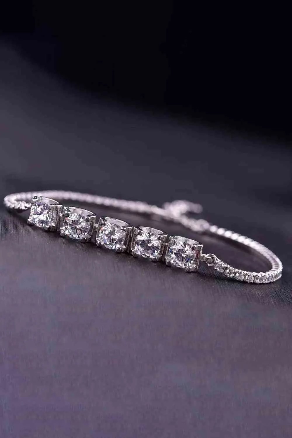 Moissanite 5 Carat  Lobster Clasp Bracelet
