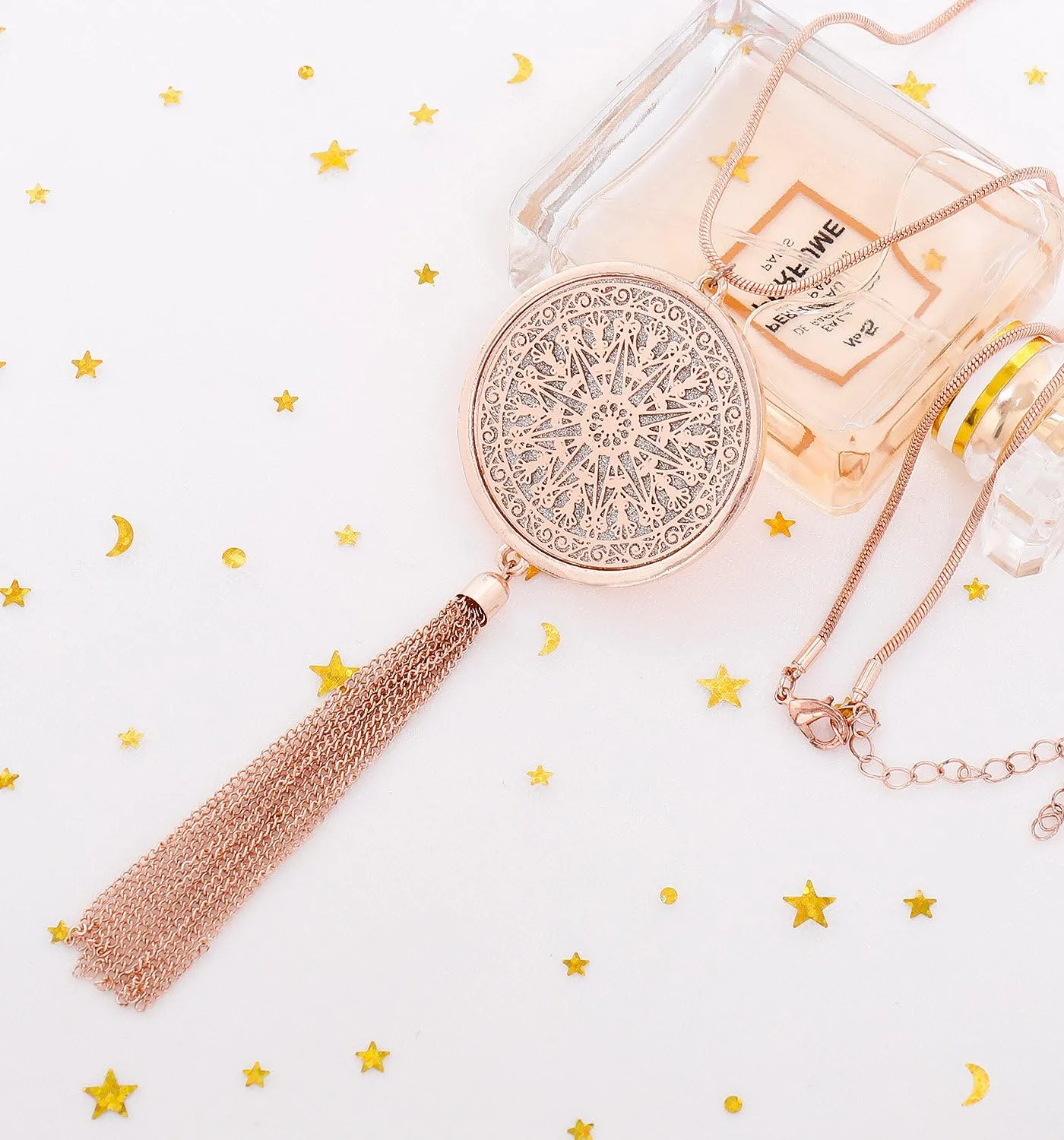 MOLOCH Long Necklaces For Woman Disk Circle Pendant Necklaces Tassel Fringe Necklace Set Statement Pendant