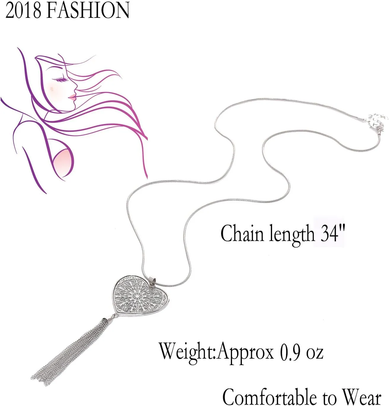 MOLOCH Long Necklaces For Woman Disk Circle Pendant Necklaces Tassel Fringe Necklace Set Statement Pendant