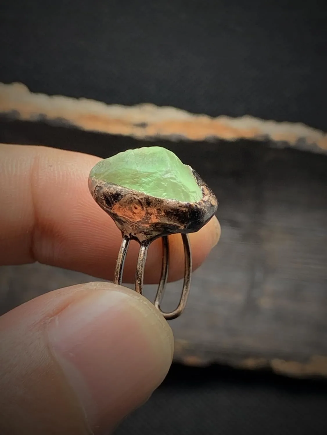 Month Birthstone Natural Crystal Turquoise Gemstone Little Finger Pinky Ring for Women Handmade Adjustable Unique Dainty Trendy Daughter Party Wedding Band Rings Jewelry Birthday Christmas