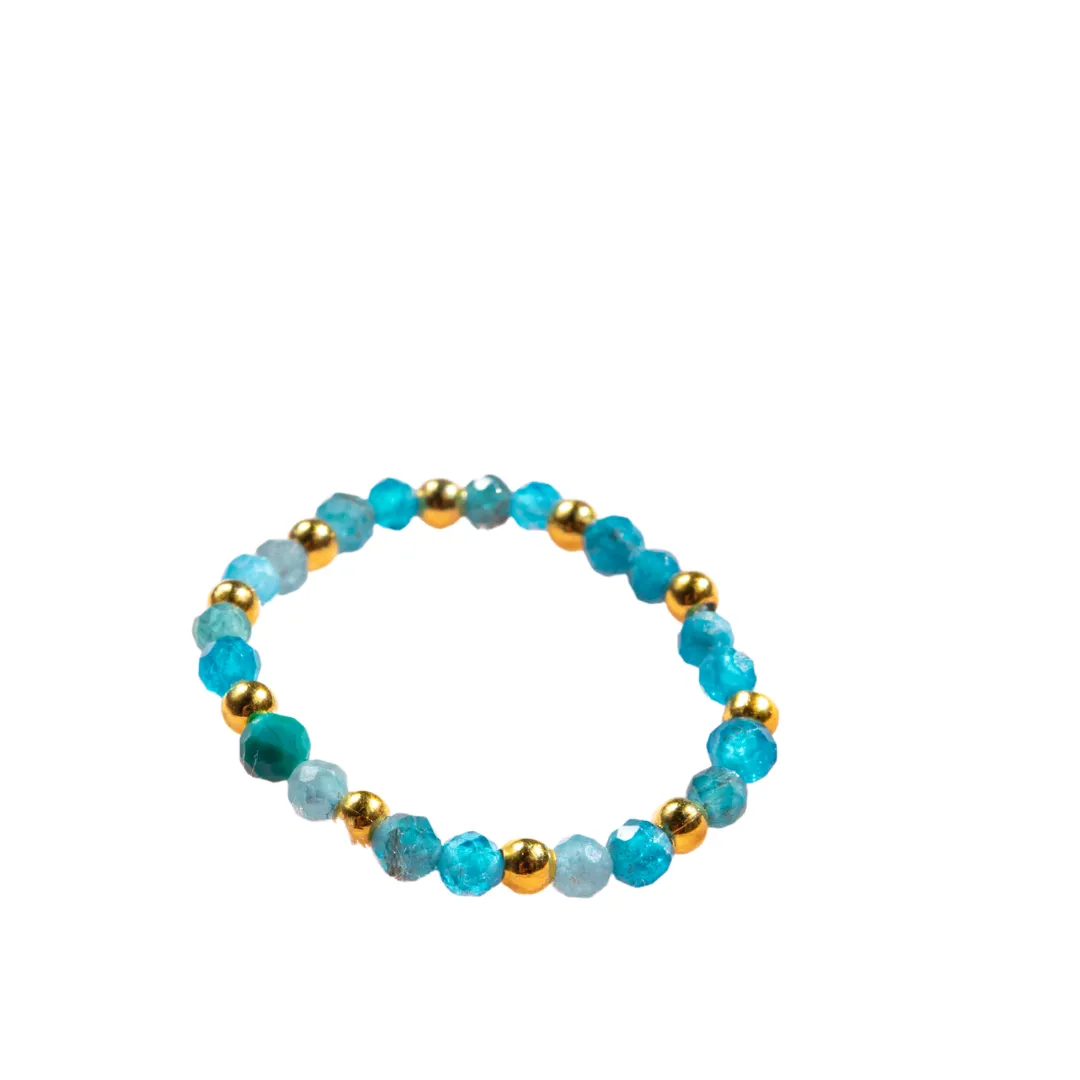 Multi-Stone Gemstone Bead Elastic Ring - Thailand