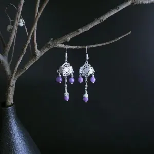 Natural Amthyst Earrings