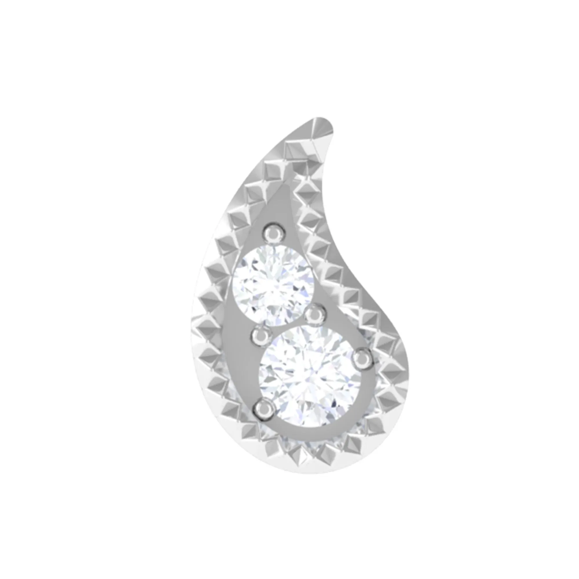 Natural Diamond Gold Petal Cartilage Earring