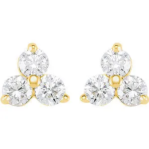 Natural Diamond Pyramid Studs