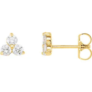 Natural Diamond Pyramid Studs