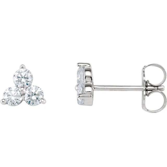 Natural Diamond Pyramid Studs