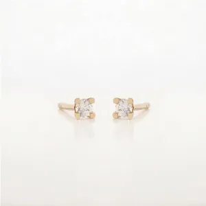 Natural diamond stud earrings