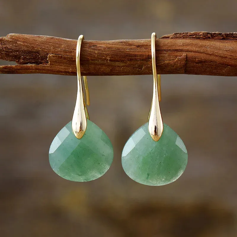 Natural Gemstome Handmade Earrings
