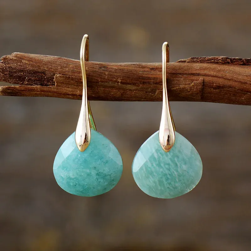 Natural Gemstome Handmade Earrings