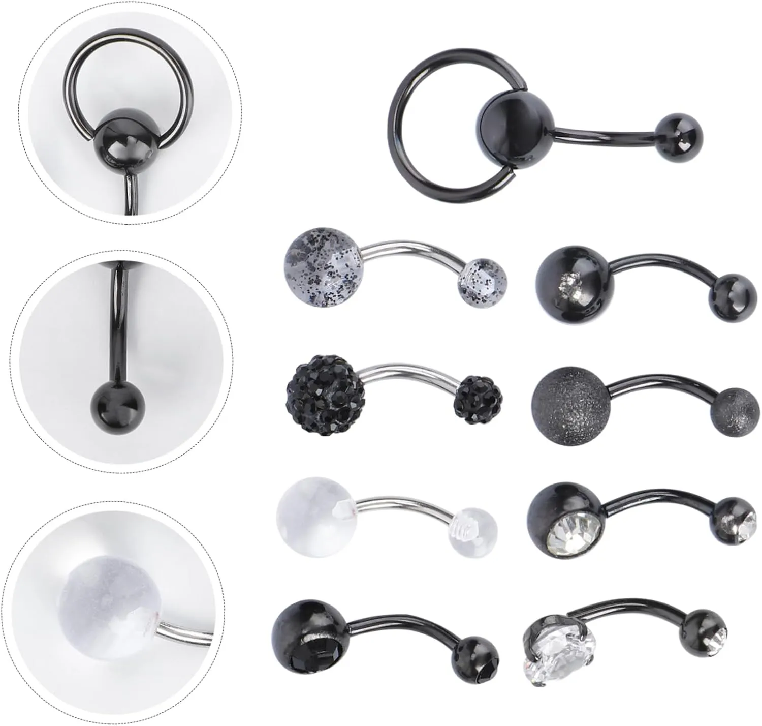 Navel Nail Bellybutton Hoop Belly Button Cute Belly Button Belly Piercing Studs Piercing Jewelry Belly