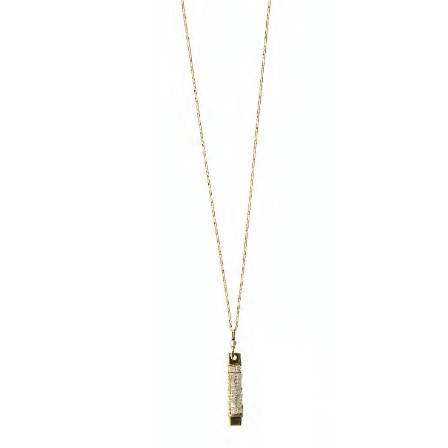 Necklace D100 with Grey Diamonds by Michelle Pressler Jewelry