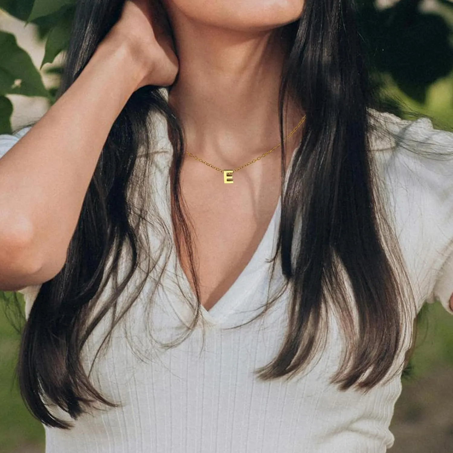 Necklaces For Women Initial Necklaces Letter Necklace Gold Silver Plated A-Z Pendant Titanium Necklace For Women