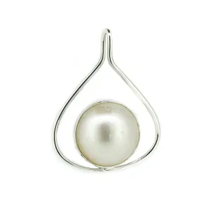 New Moon Mabe White Pearl Pendant