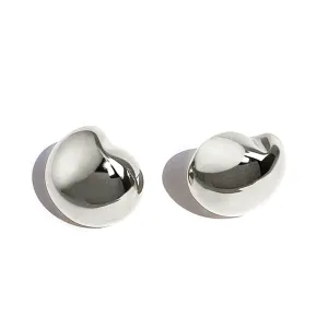 Nicola Studs - Medium - Silver