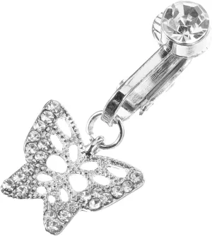 NOLITOY Fashionable Fake Navel Ring Non Piercing Belly Button Jewelry Clip Dangle for Women