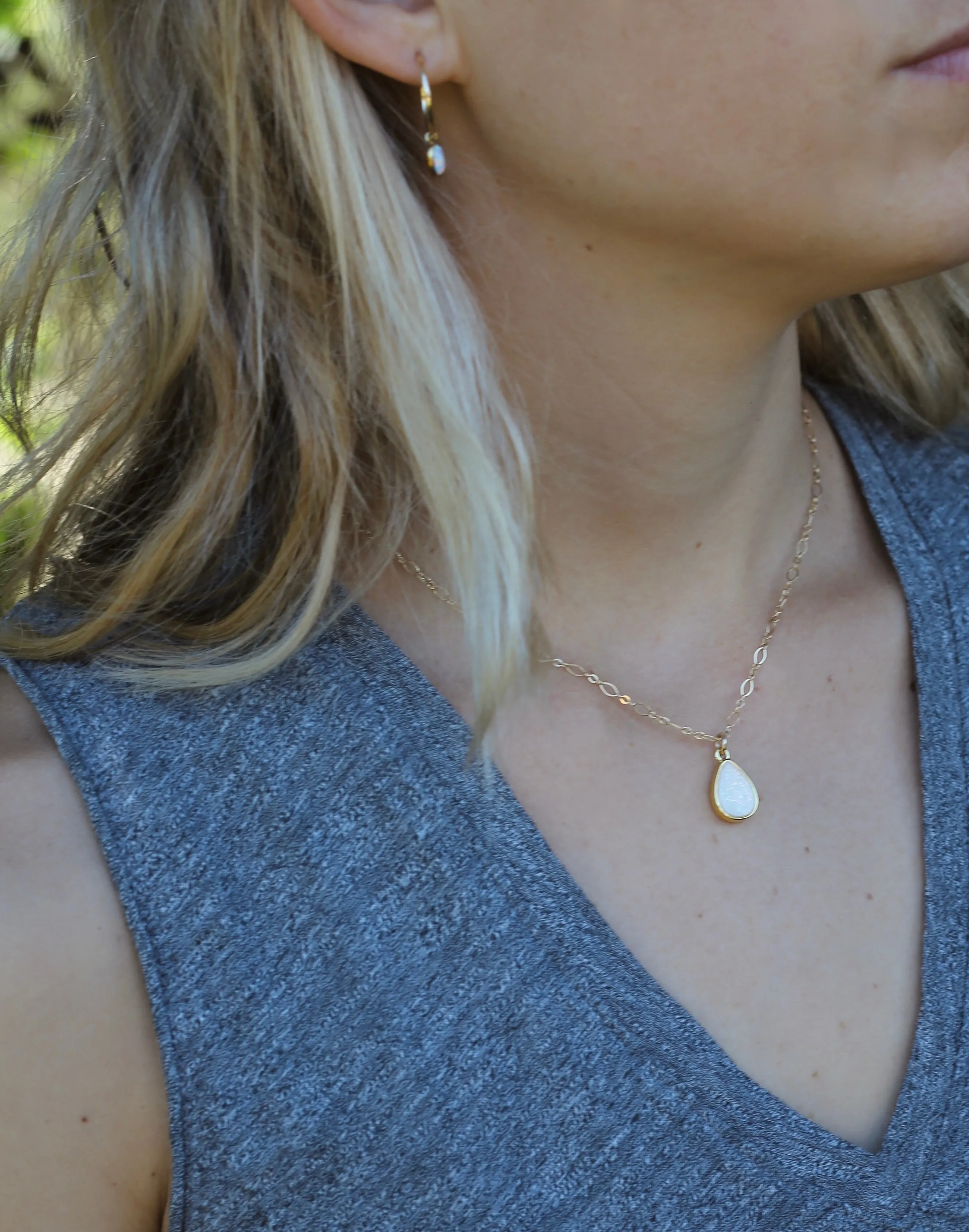 Opal Pendant Necklace