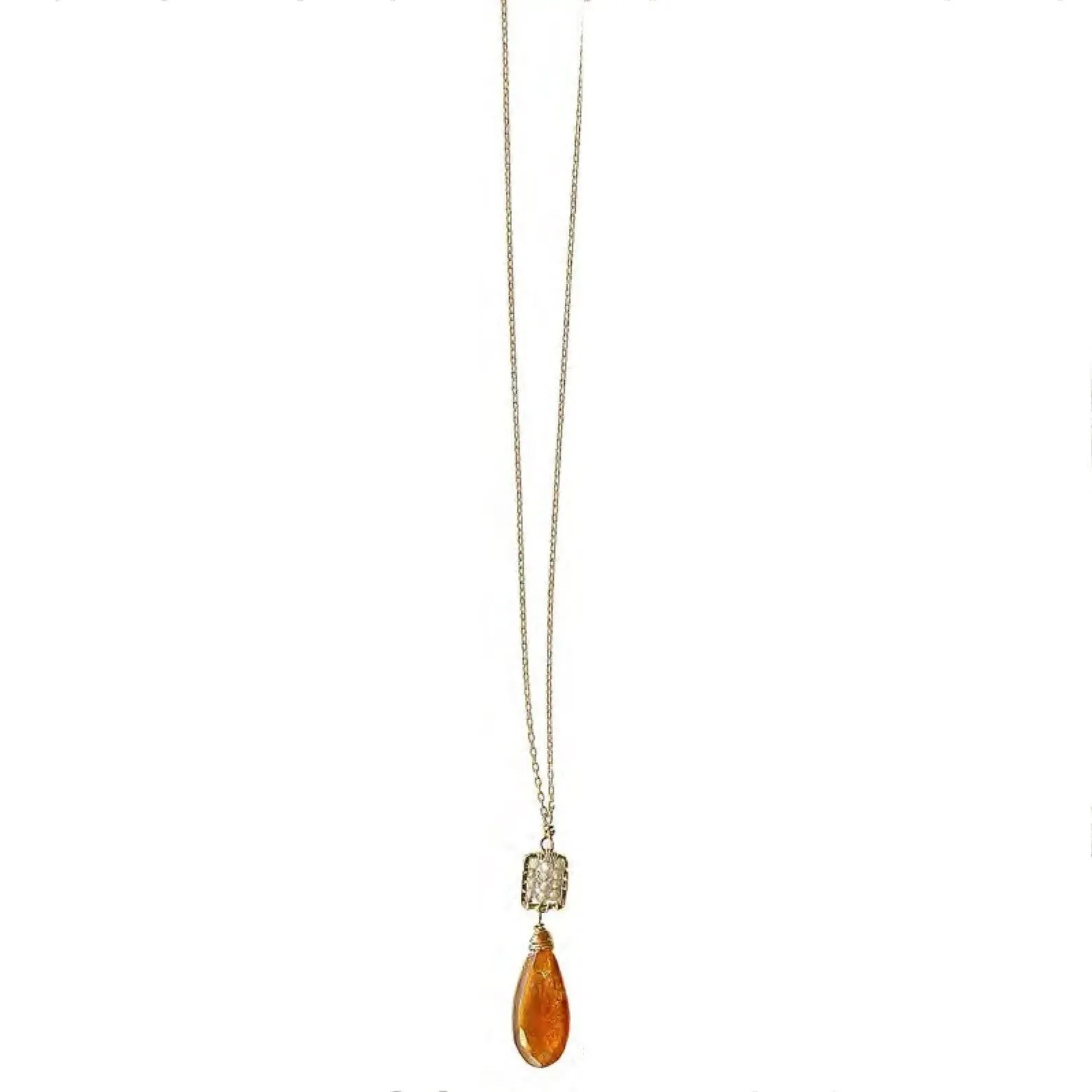 Orange Kyanite Necklace 4240 by Michelle Pressler Jewelry