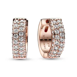 Pandora Timeless Pavé Double-row Hoop Earrings