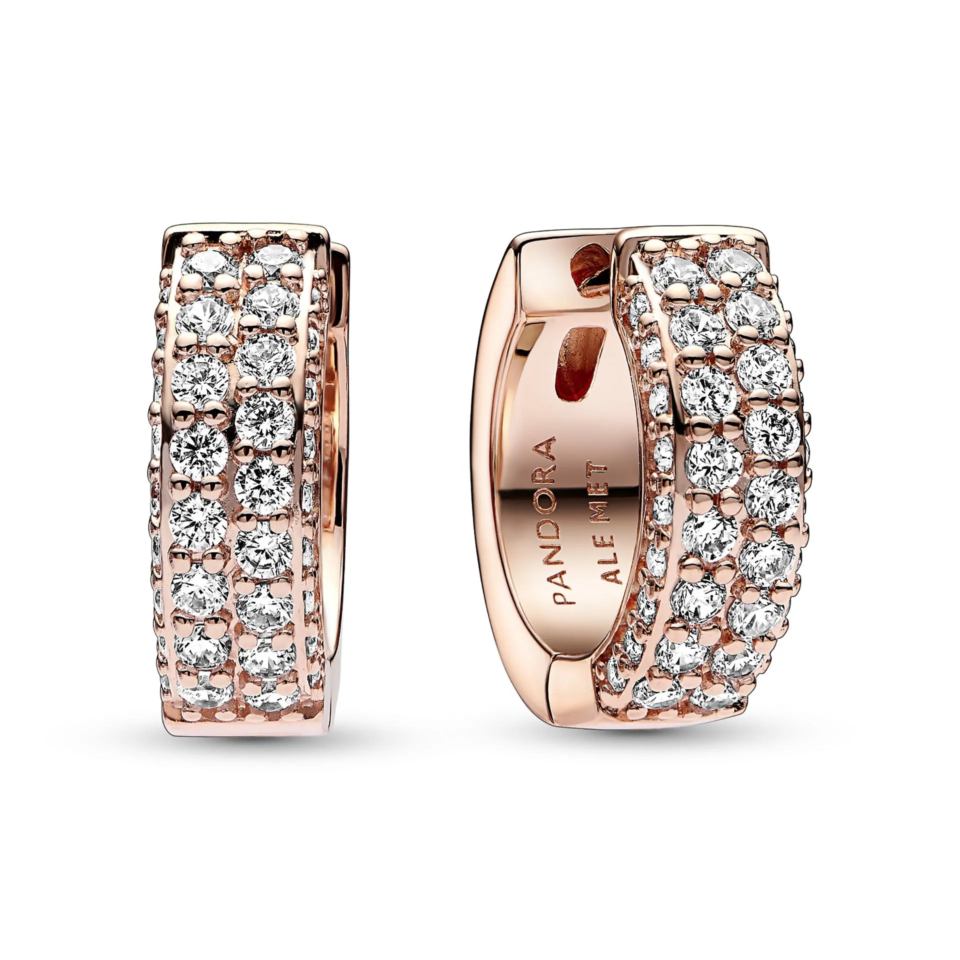 Pandora Timeless Pavé Double-row Hoop Earrings