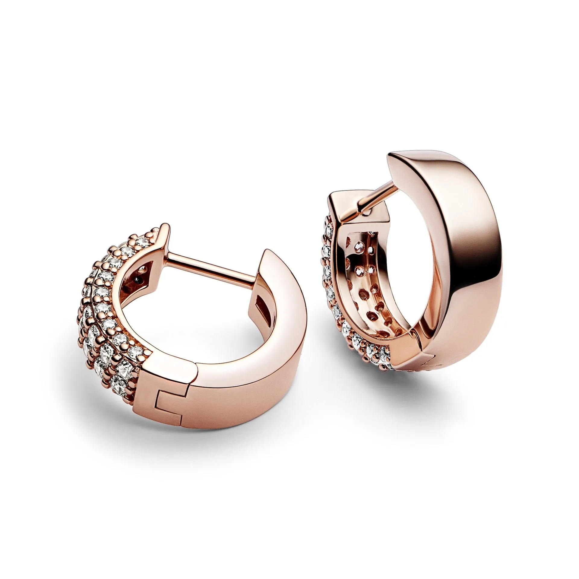 Pandora Timeless Pavé Double-row Hoop Earrings