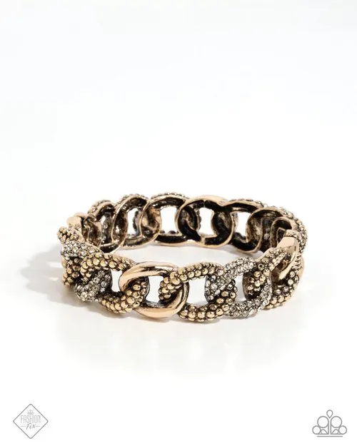 Paparazzi Assertive Austerity-Gold Bracelet