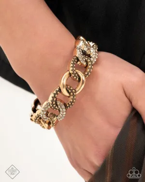 Paparazzi Assertive Austerity-Gold Bracelet