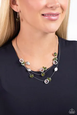 Paparazzi Necklace ~ Affectionate Array - Green