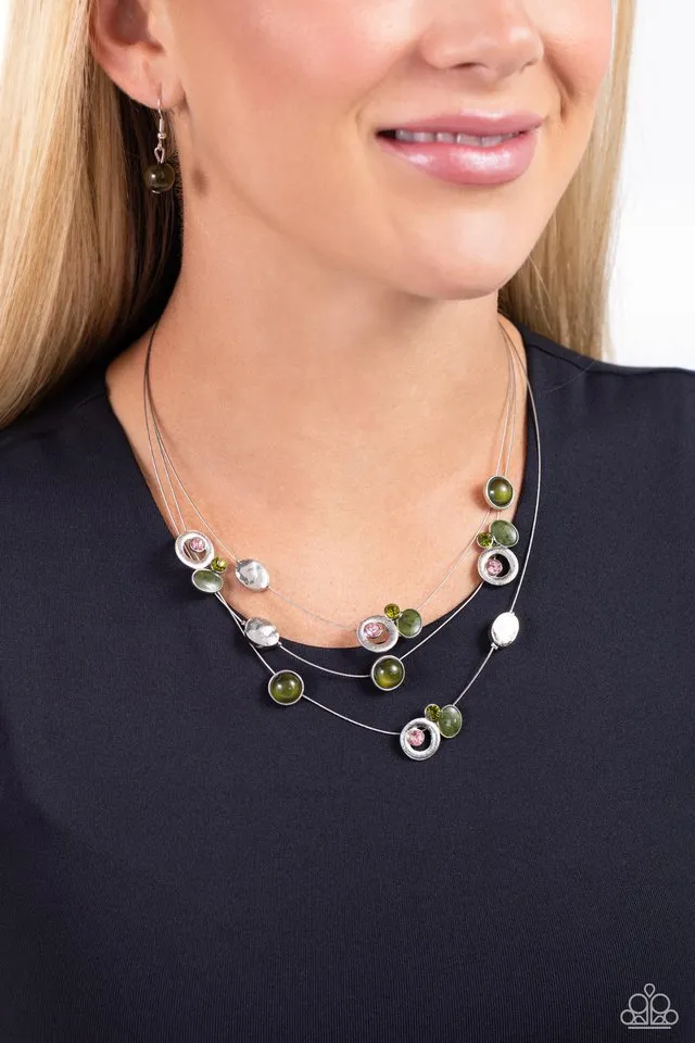 Paparazzi Necklace ~ Affectionate Array - Green