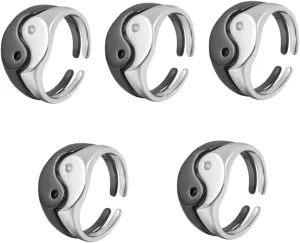 PartyKindom Tai Chi Ring Rings Gold The Women Silver Suits Personalized Finger Ring Finger Rings Matching Rings