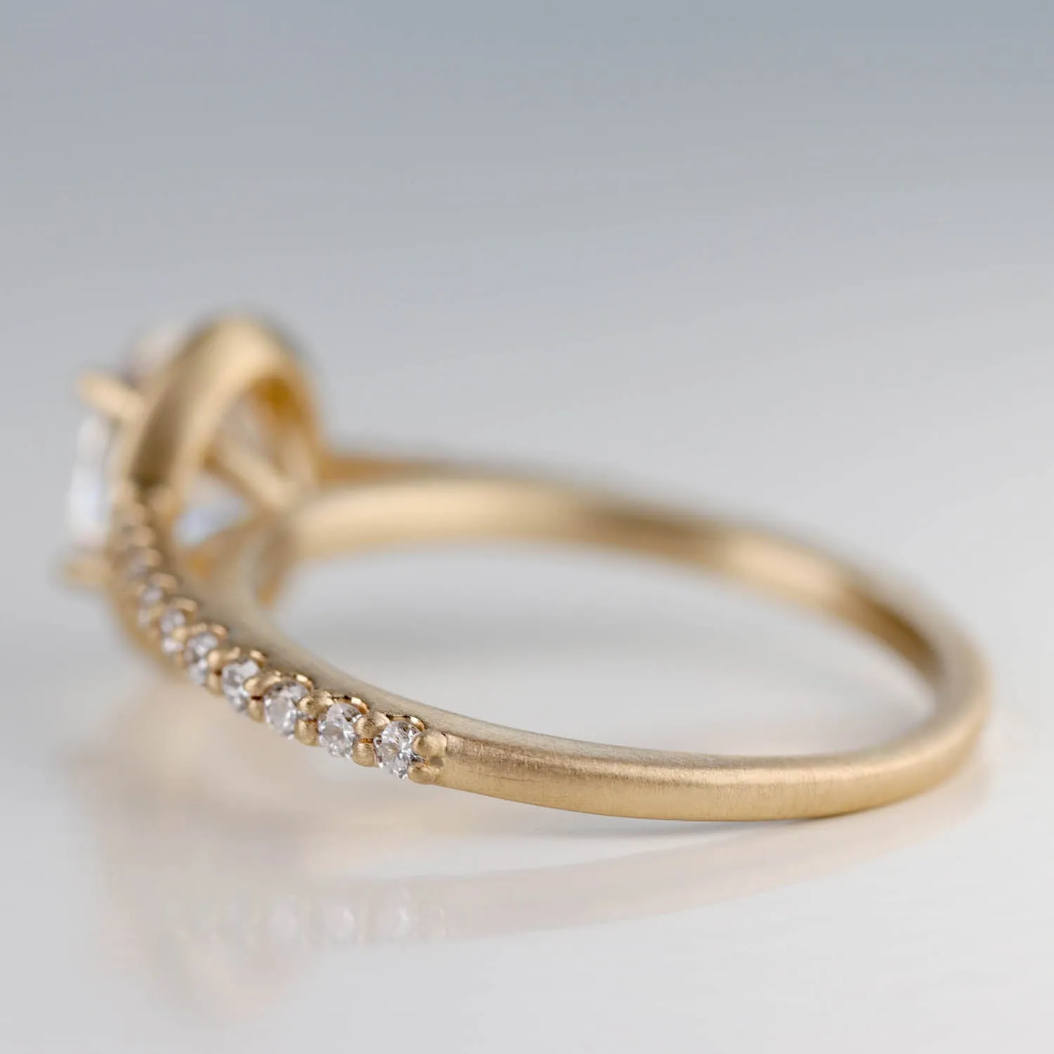 Pave Halo Engagement Ring