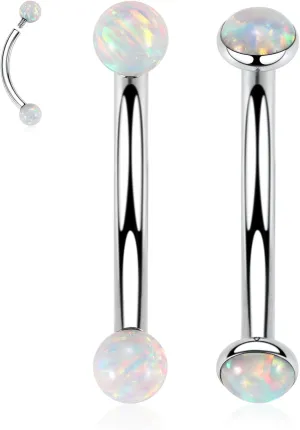 PEAKLINK G23 Titanium Eyebrow Piercing Jewelry - Curved Barbell 16G Eyebrow & Belly Button Rings - 6mm-12mm