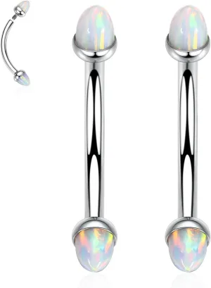 PEAKLINK G23 Titanium Eyebrow Piercing Jewelry - Curved Barbell 16G Eyebrow & Belly Button Rings - 6mm-12mm