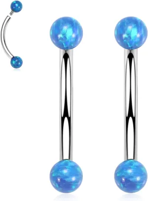PEAKLINK G23 Titanium Eyebrow Piercing Jewelry - Curved Barbell 16G Eyebrow & Belly Button Rings - 6mm-12mm