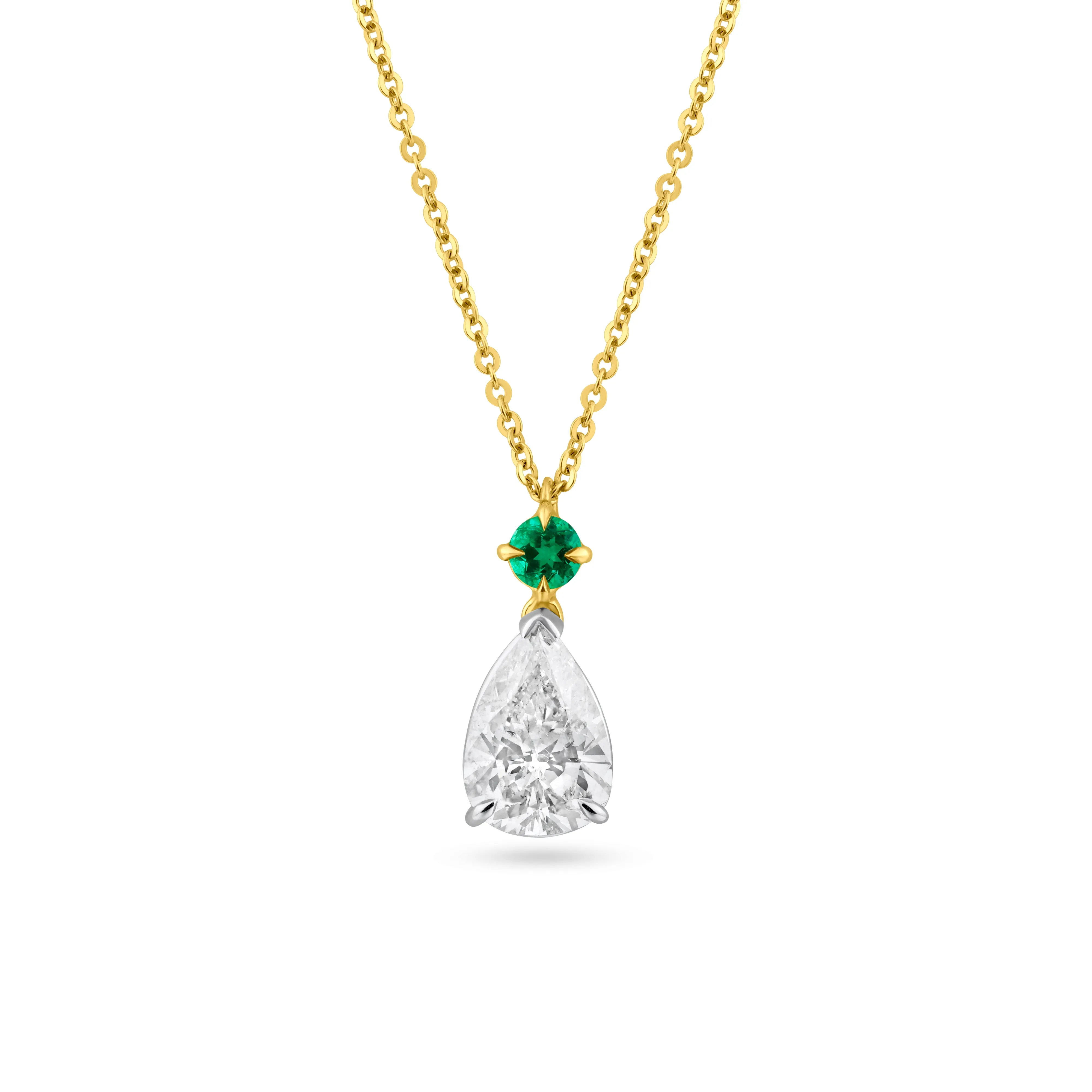 Pear Shape Brilliant Diamond Necklace