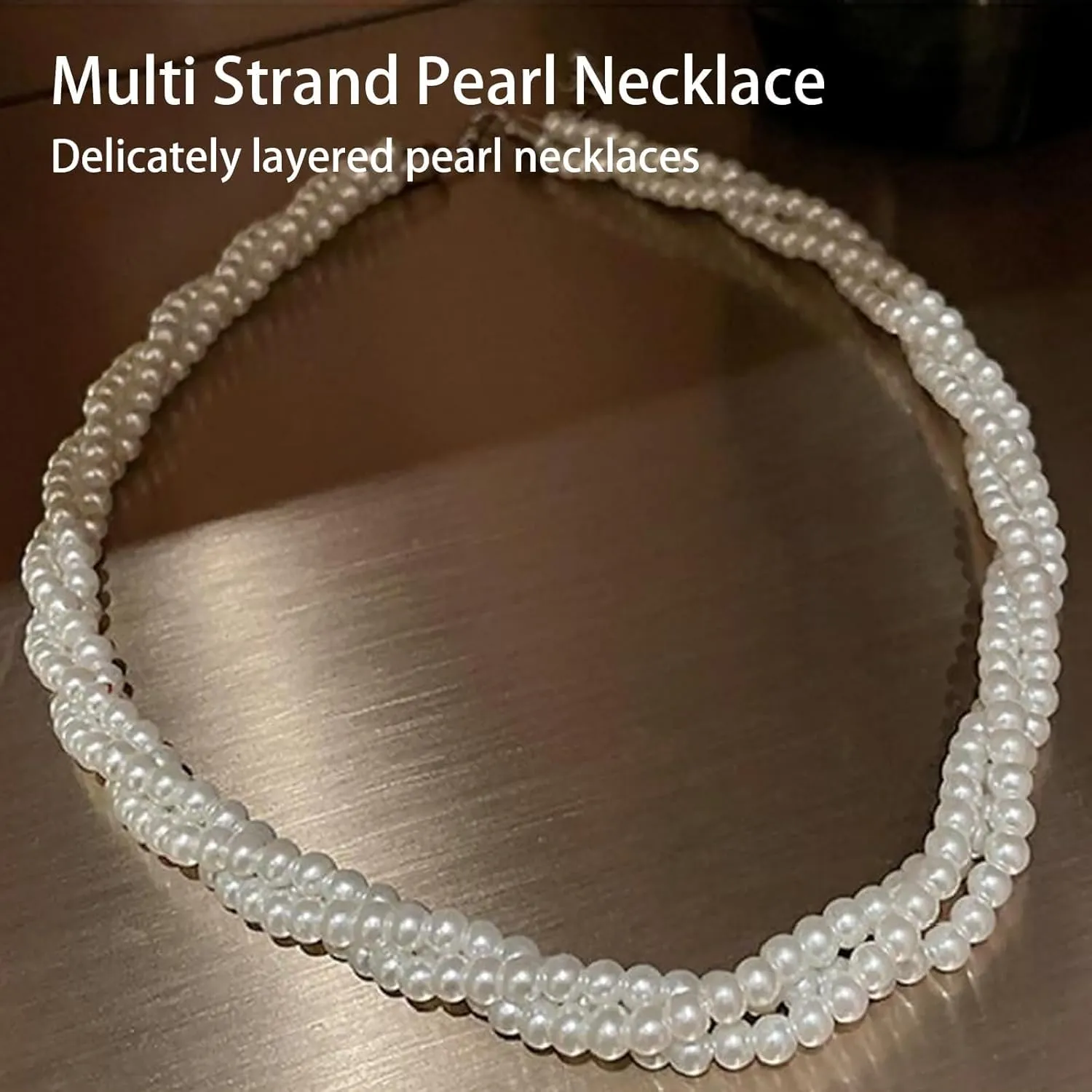 Pearl Choker Necklace Pearl Necklaces for Women Wedding Pearl Beaded Necklace Dainty Pearl Jewelry for Wedding