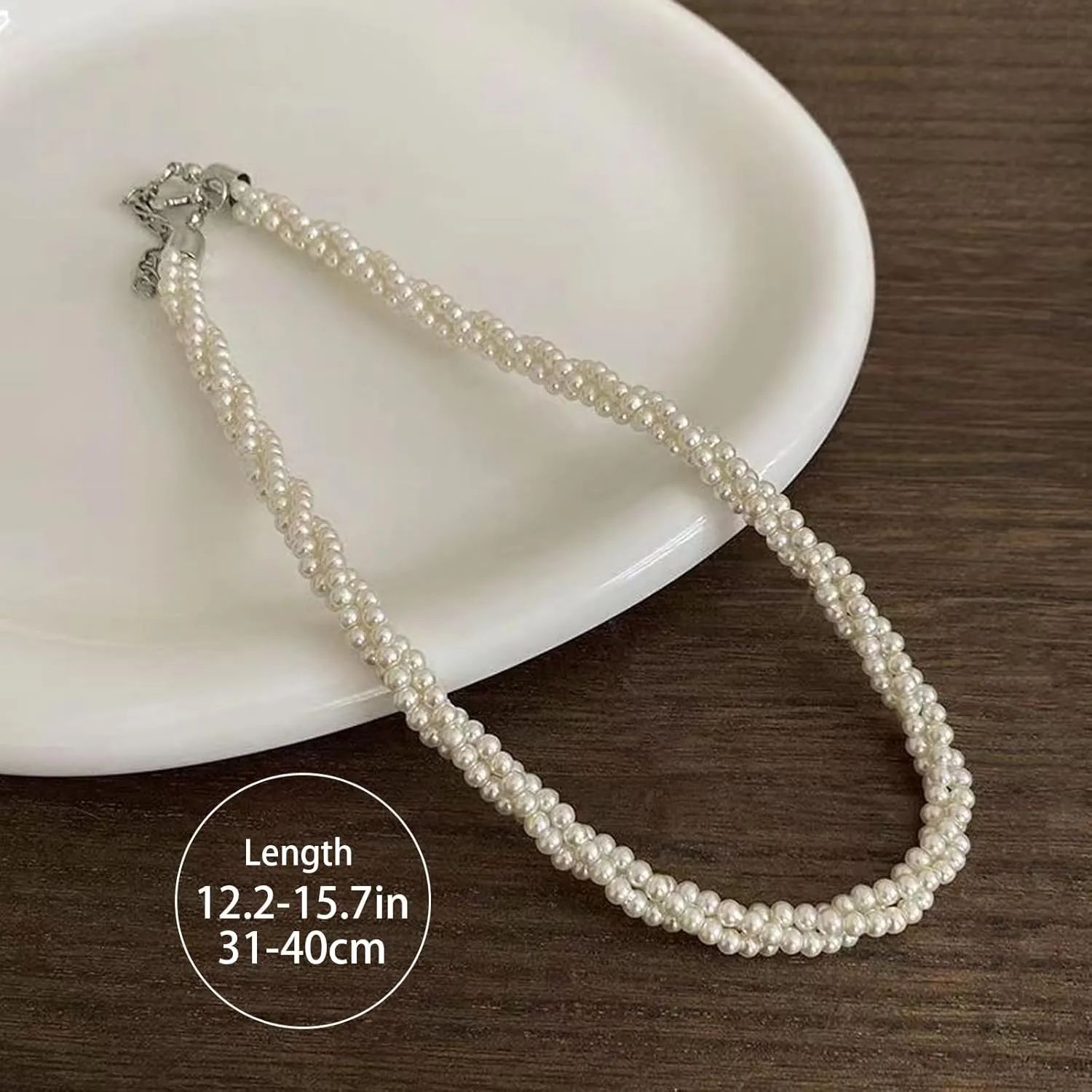 Pearl Choker Necklace Pearl Necklaces for Women Wedding Pearl Beaded Necklace Dainty Pearl Jewelry for Wedding