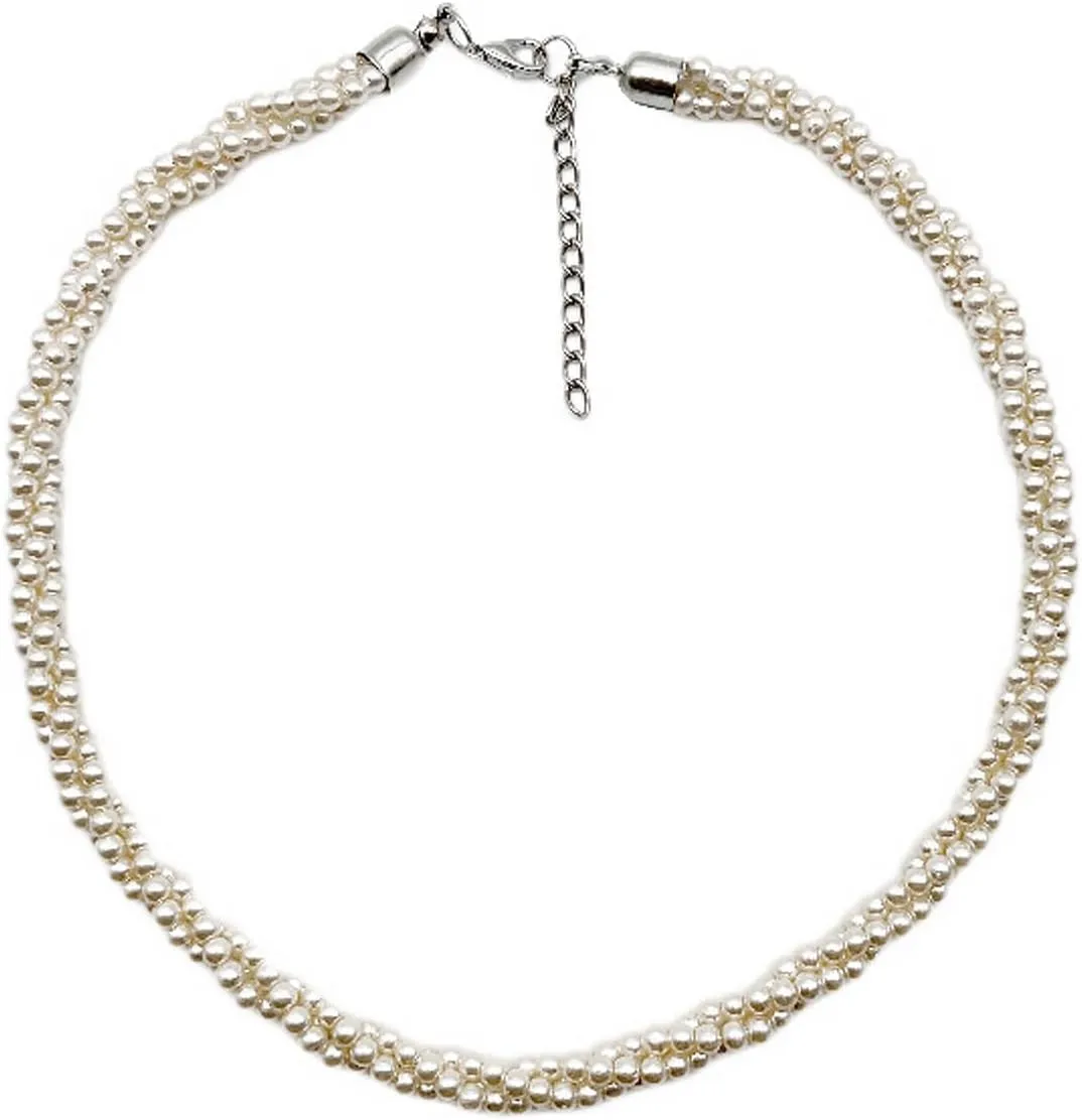 Pearl Choker Necklace Pearl Necklaces for Women Wedding Pearl Beaded Necklace Dainty Pearl Jewelry for Wedding