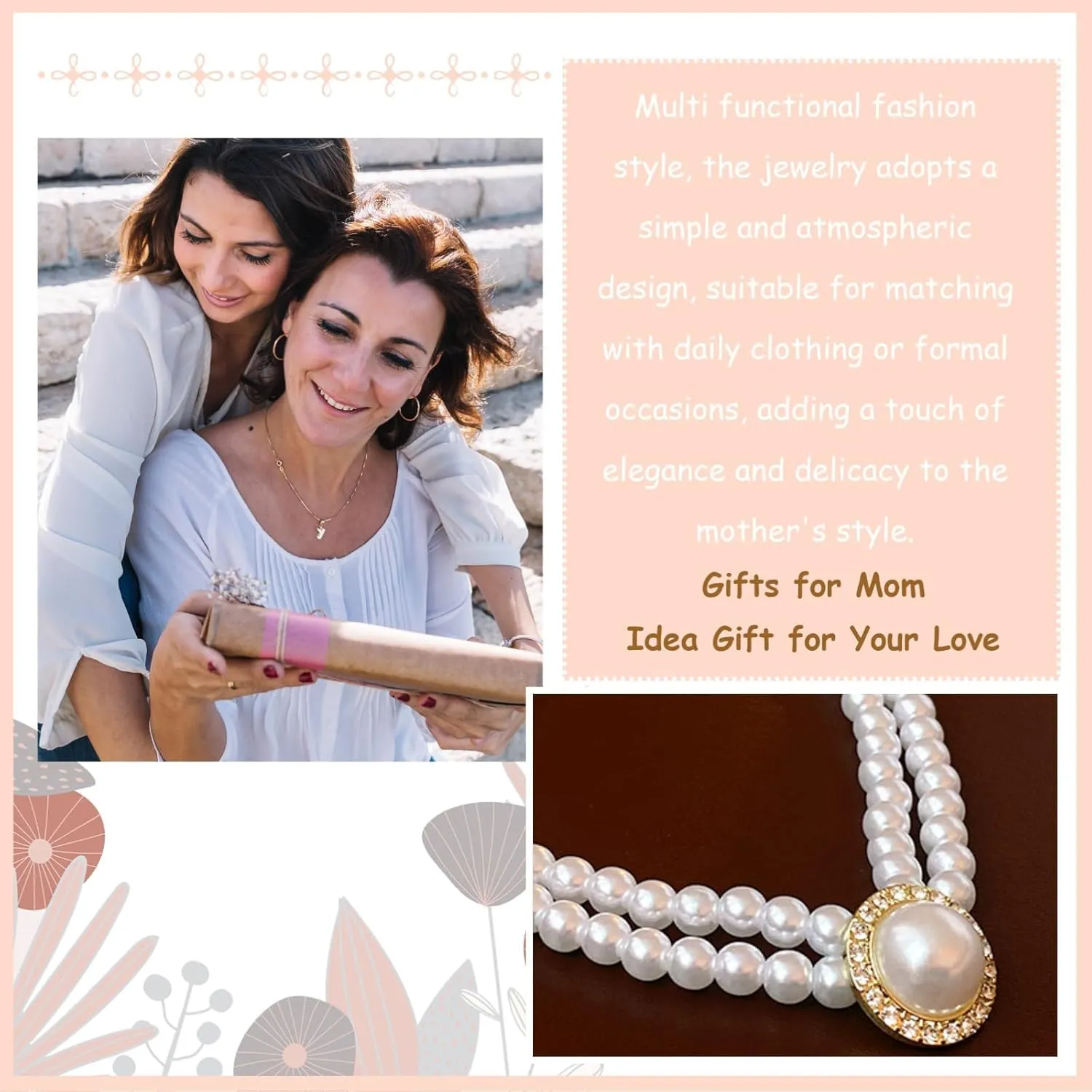 Pearl Necklace and Earring Set Pearl Wedding Jewelry Set for Women Chunky Pearls Choker Necklaces Stud Earrings Bride Bridesmaid Wedding Jewelry Gifts