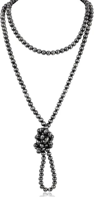 Pearl Necklace Long Western Jewelry Adjustable Boho Layered Choker for Women Vintage Beaded Handmade Cowgirls Gifts