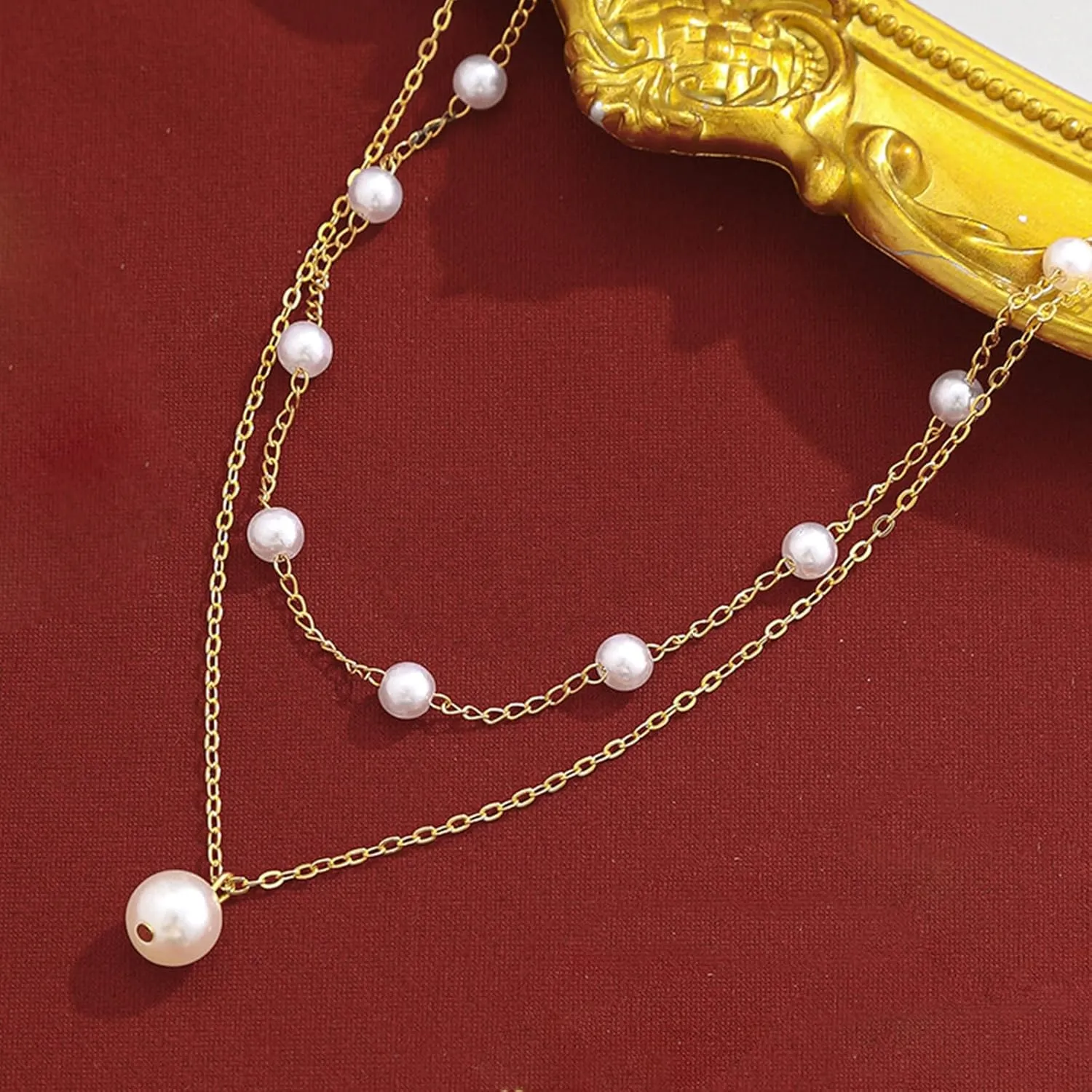 Pearls Necklaces for Women Dainty Pearl Necklace Gold and Pearl Necklace for Women Trendy 2025