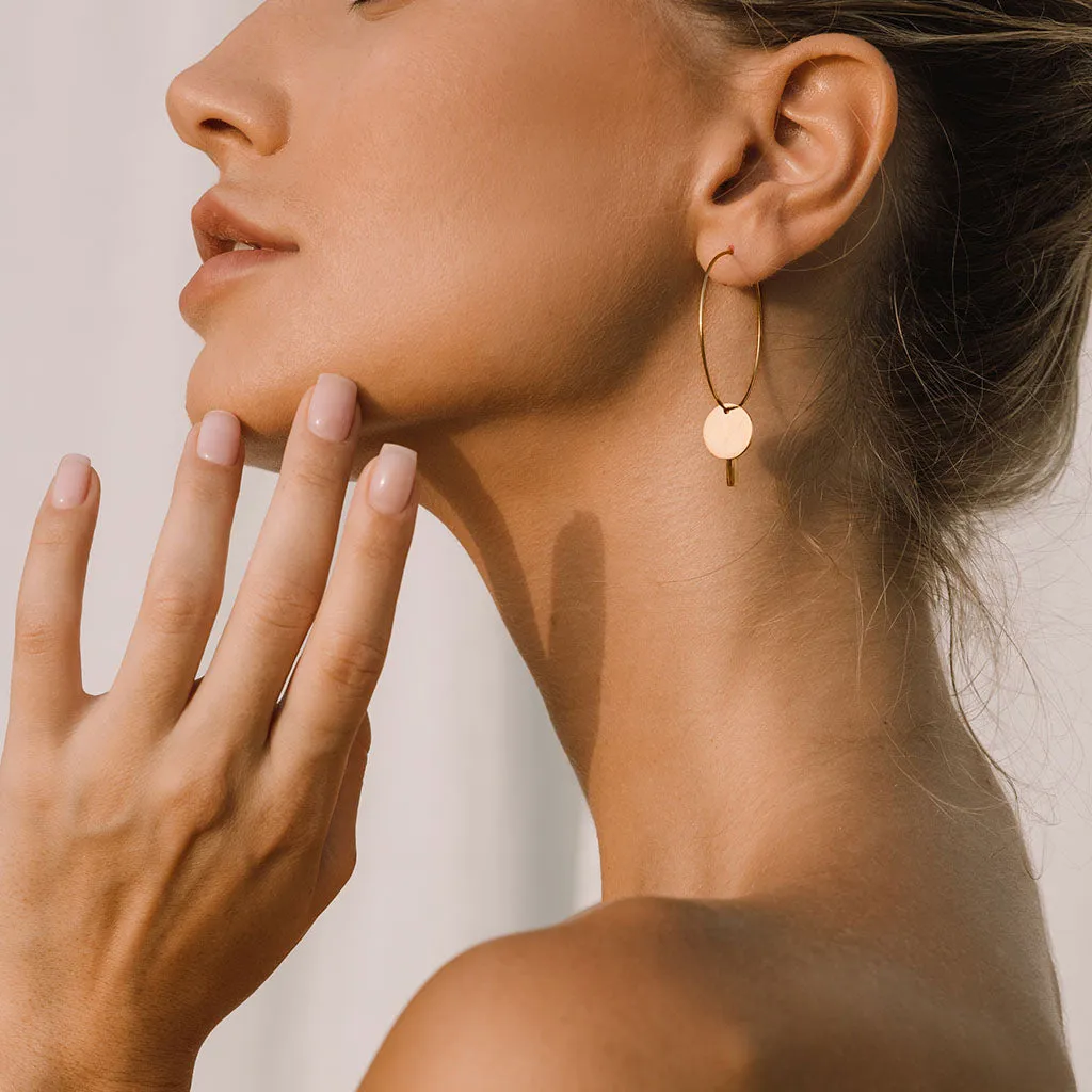 Pendant Hoop Earrings
