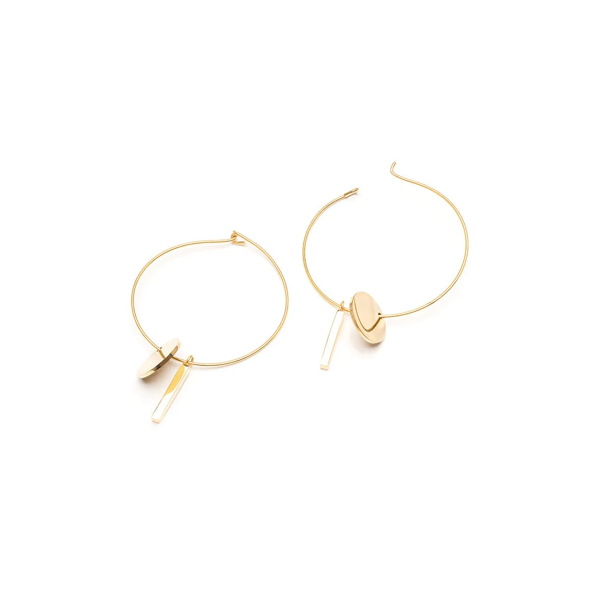 Pendant Hoop Earrings